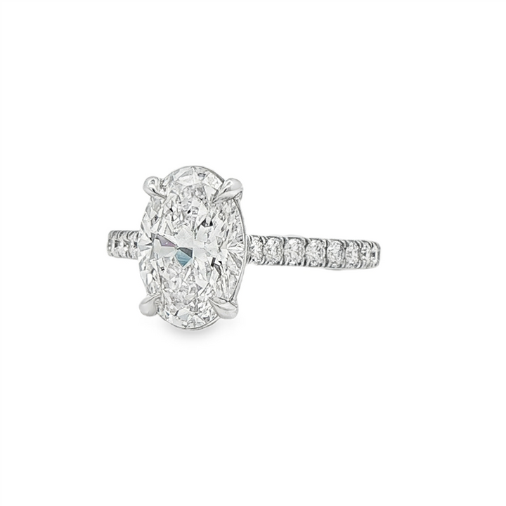 14K White Gold Lab Grown Diamond Engagement Ring Semi-Mount – 0.48ctw