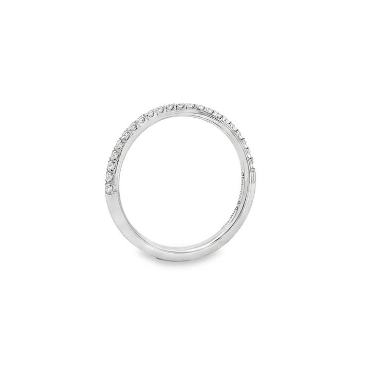 14K White Gold Natural Diamond Band – 1.8mm, Size 6.5, approx. 0.21 CTW, 1.7g
