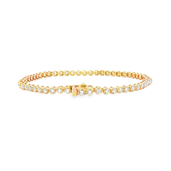 14K Yellow Gold 2.9mm Natural Diamond Tennis Bracelet – 2.00ctw.
