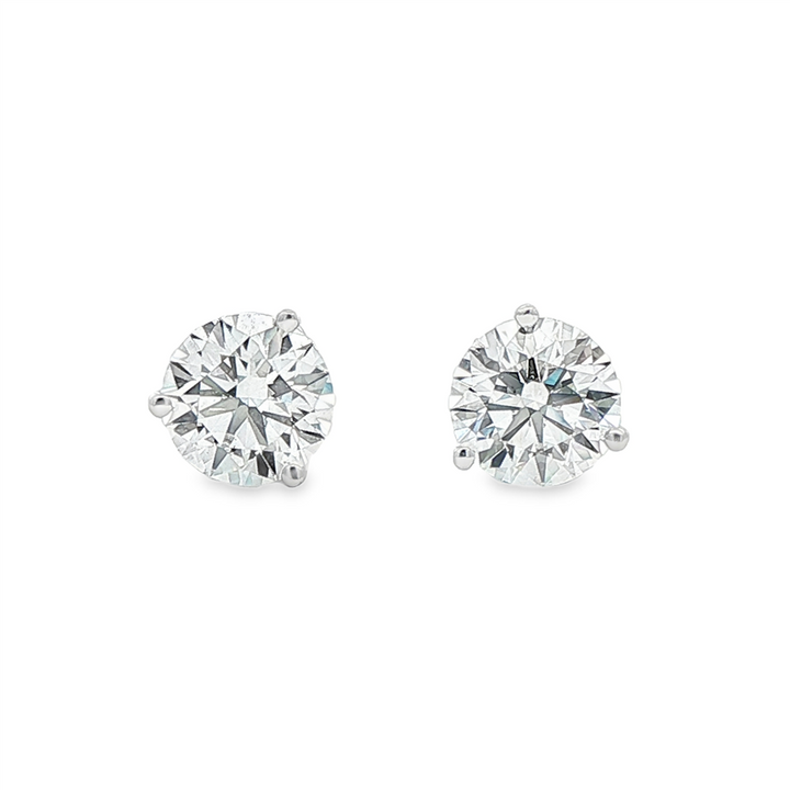 14K White Gold Lab Diamond Stud Earrings – 4.04ctw.