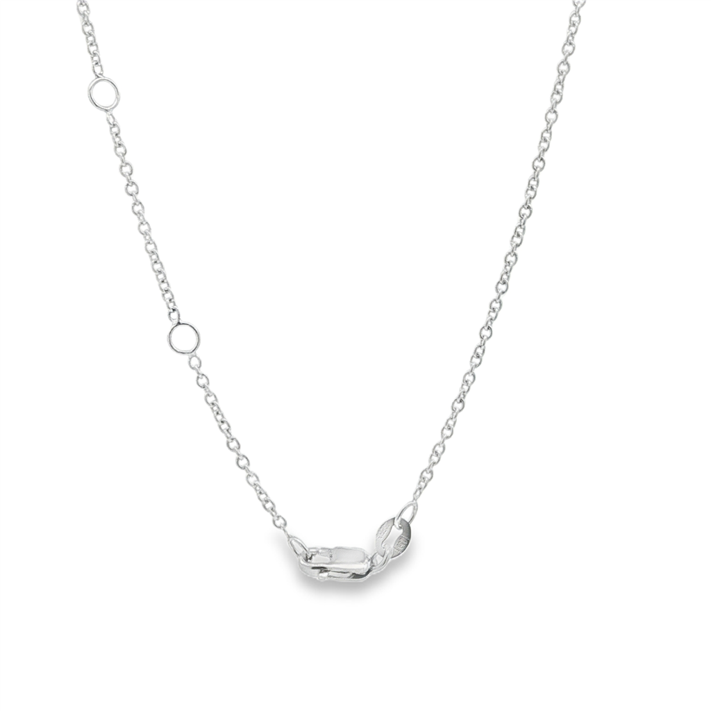 18K White Gold Adjustable Rolo Chain – 1.3mm, 16–18", approx. 3.2g