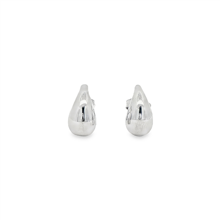 14K White Gold Small Teardrop Earrings – 2g