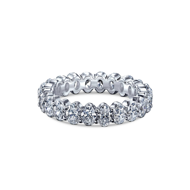 Platinum Oval Diamond Anniversary Band - 3.50ctw.