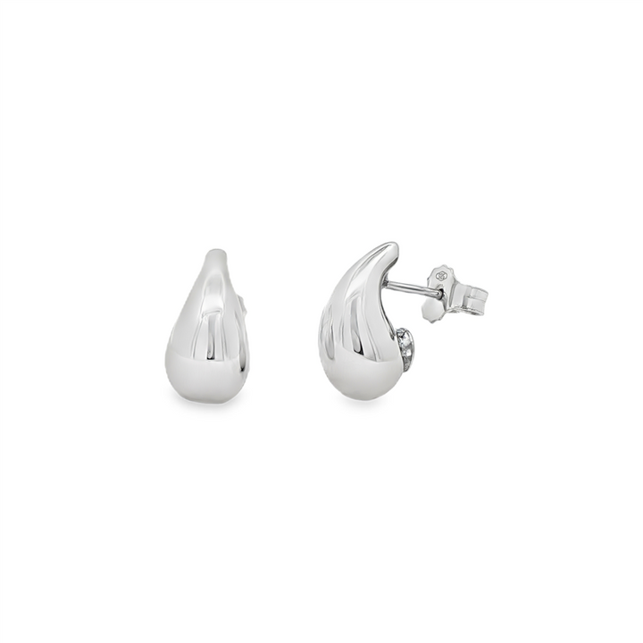 14K White Gold Small Teardrop Earrings – 2g