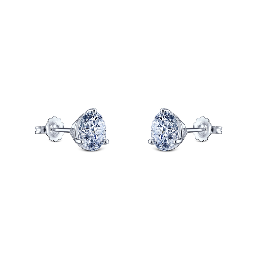 14K White Gold 2.04ctw Lab Grown Diamond Earrings