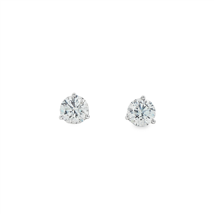 14K White Gold Lab Grown Diamond Stud Earrings – 2.00ctw.