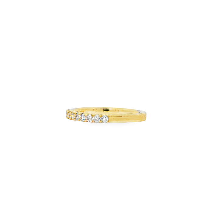 14K Yellow Gold 2.2mm Natural Diamond Half Eternity Band (RN-148) – 0.38ctw