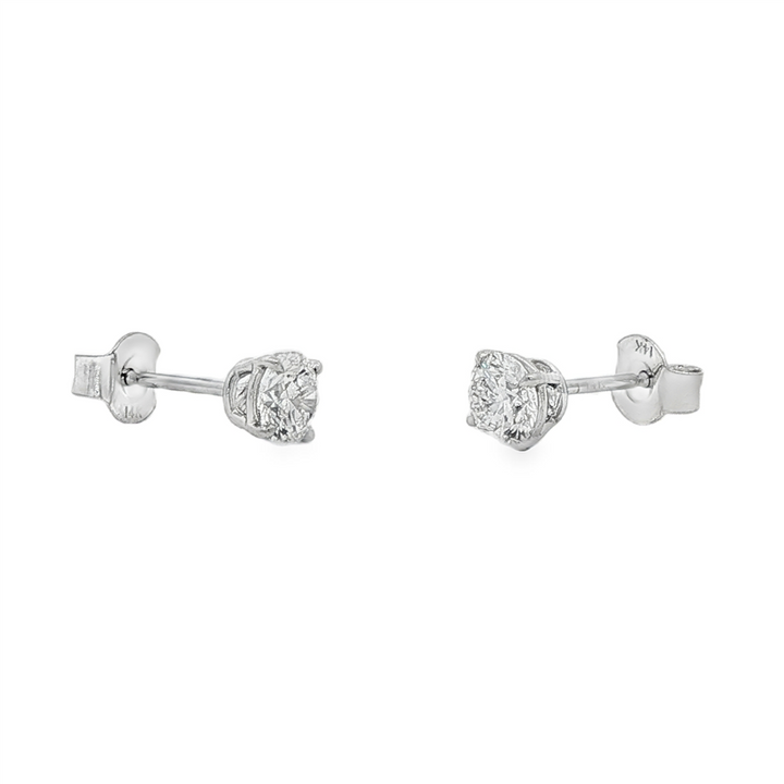 14K White Gold Lab Grown Diamond Stud Earrings – 1.06ctw.