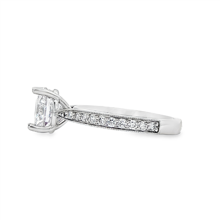 14K White Gold Lab-Grown Diamond Semi-Mount Engagement Ring – 0.29ctw.