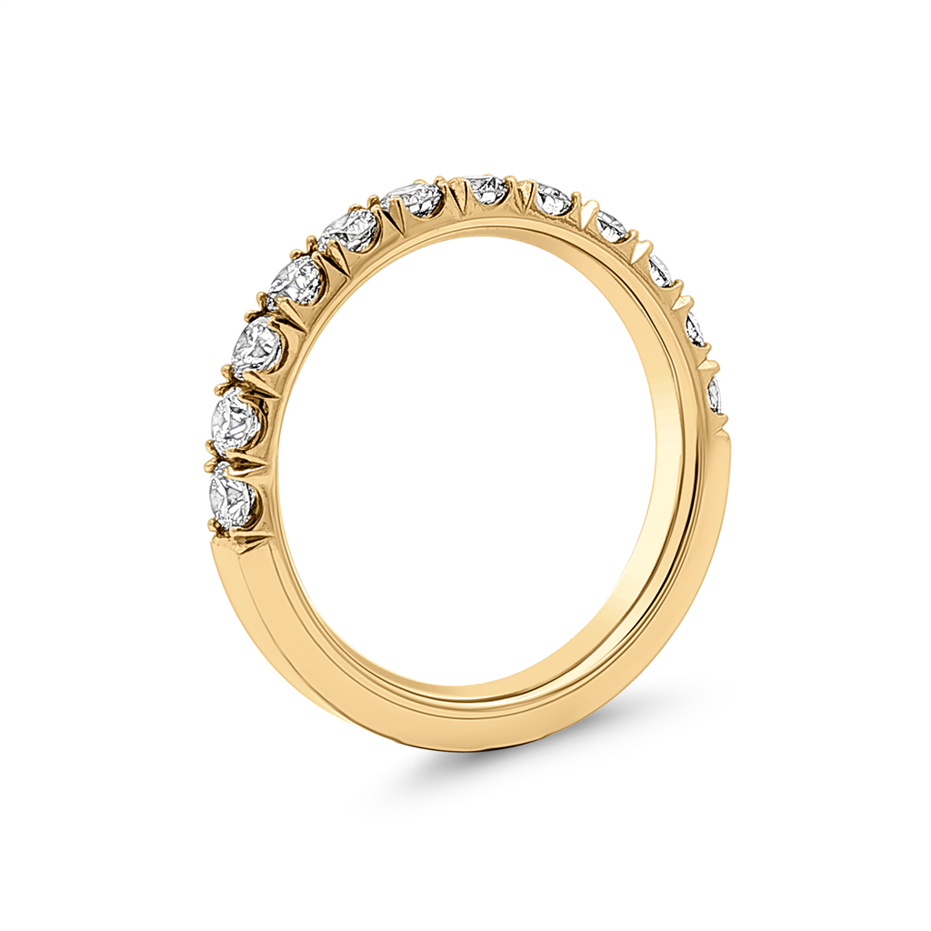 14K Yellow Gold Lab Diamond Band – 0.65ctw, Size 6.5