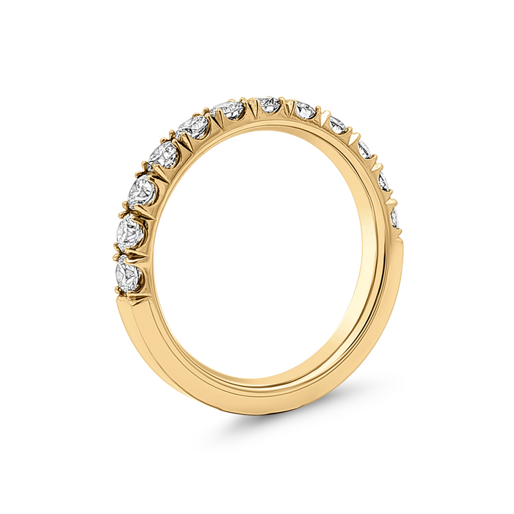 14K Yellow Gold Lab Diamond Band – 0.65ctw, Size 6.5