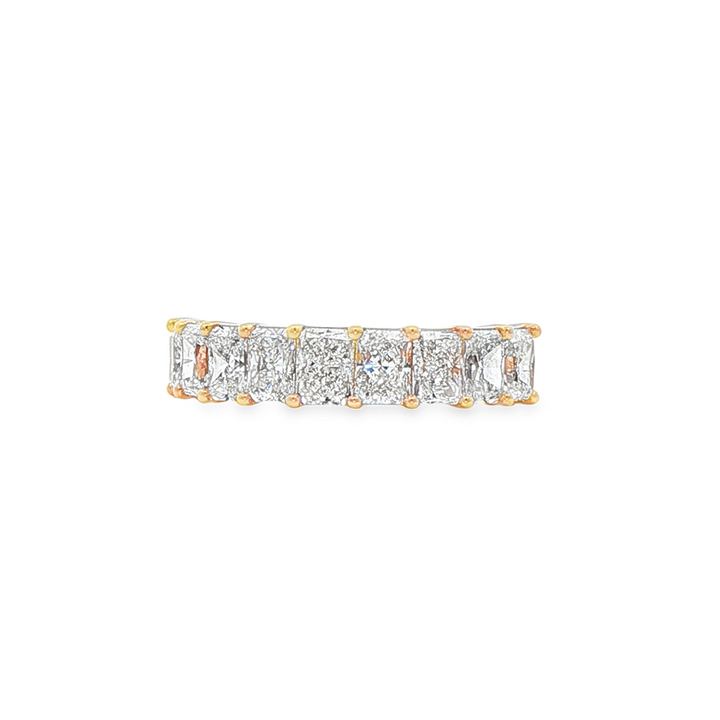 14K Yellow Gold Lab Diamond Radiant Cut Anniversary Band – 2.75ctw, Size 6.25, 3.7g