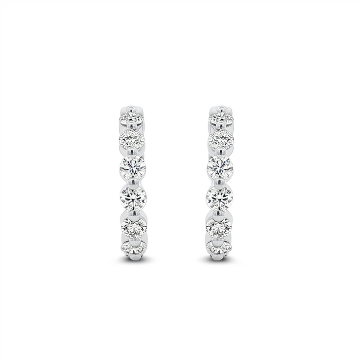 18K White Gold Natural Diamond Hoop Earrings – 2.53ctw