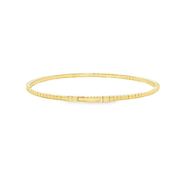 14K Yellow Diamond Flexi Bangle – 2mm, 0.65ctw, 6.3g