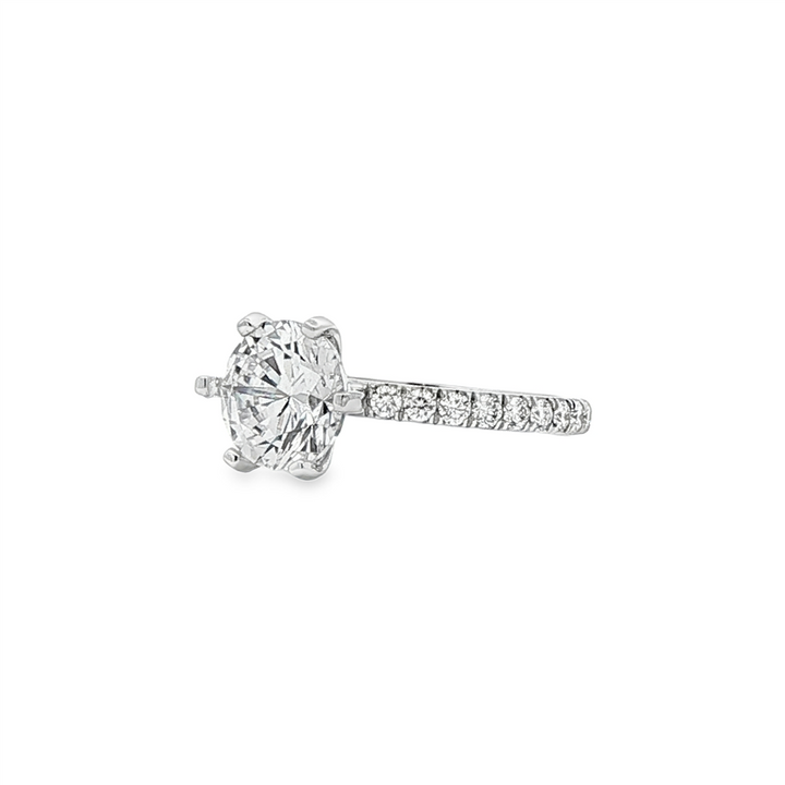 14K White Gold Lab-Grown Diamond Semi-Mount Engagement Ring – 0.45ctw.