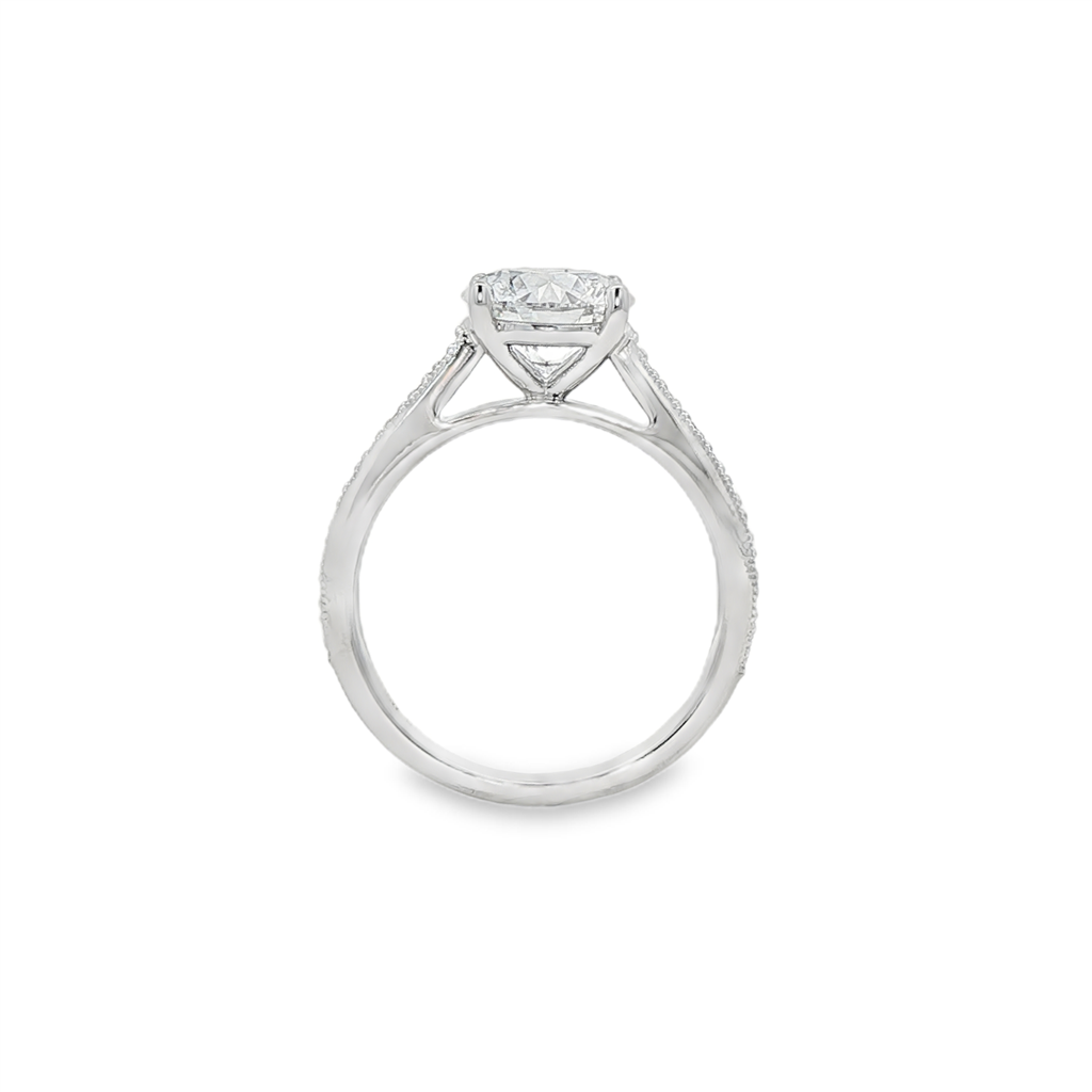 14K White Gold Lab-Grown Diamond Semi-Mount Engagement Ring – 0.31ctw.
