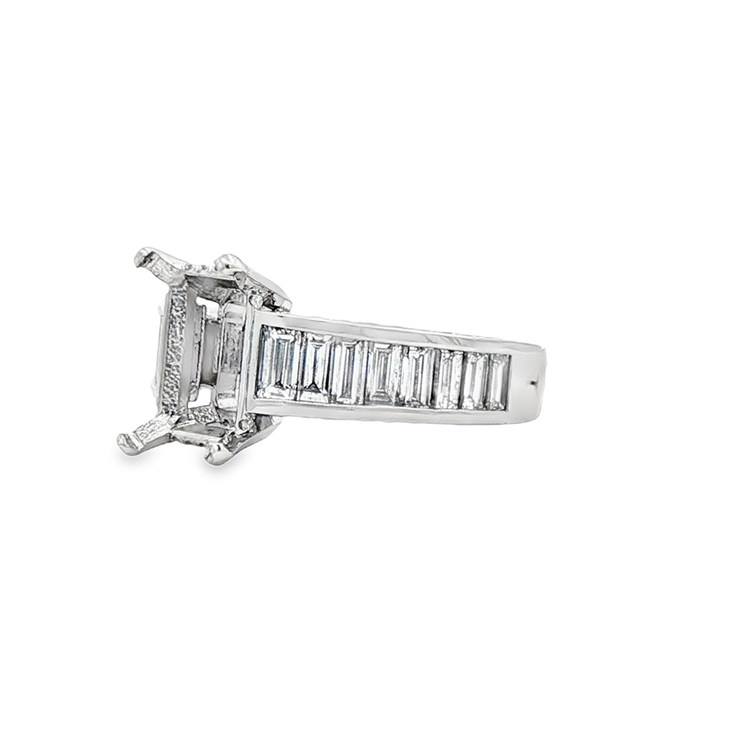 Platinum Diamond Semi-Mount Engagement Ring – 1.77ctw.