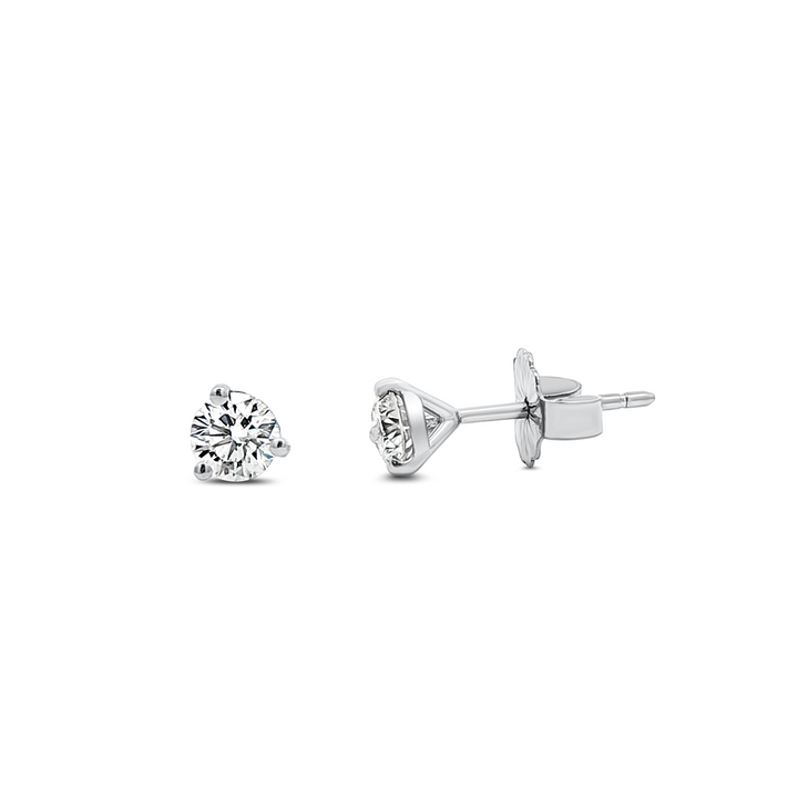 14K White Gold Lab-Grown Diamond Martini Stud Earrings – 0.50 CTW