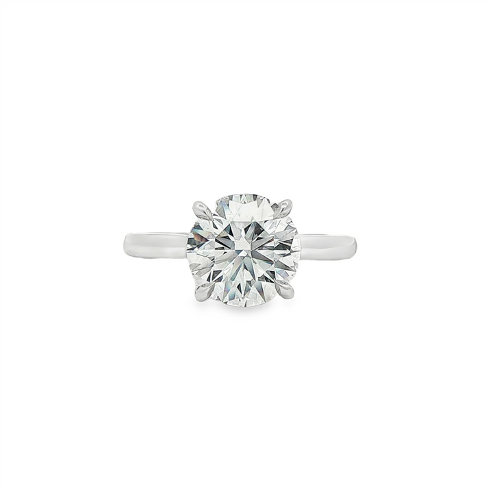 Platinum Solitaire Semi-Mount Engagement Ring