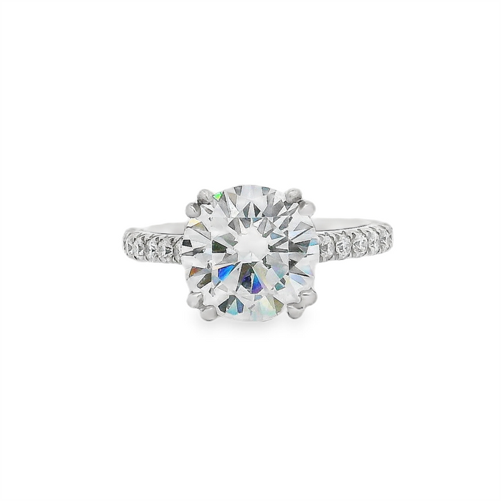 Platinum Natural Diamond Semi-Mount Engagement Ring – 0.45ctw.