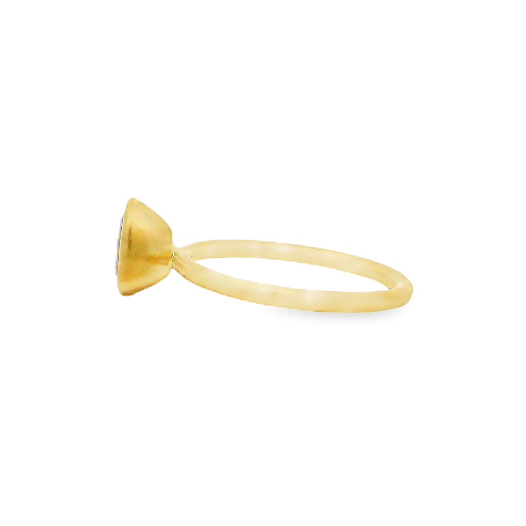 18K Yellow Gold Pear-Shaped Pink Tourmaline Ring – 0.71ct.
