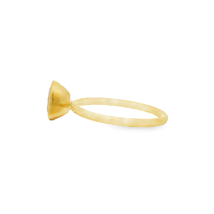 18K Yellow Gold Pear-Shaped Pink Tourmaline Ring – 0.71ct.