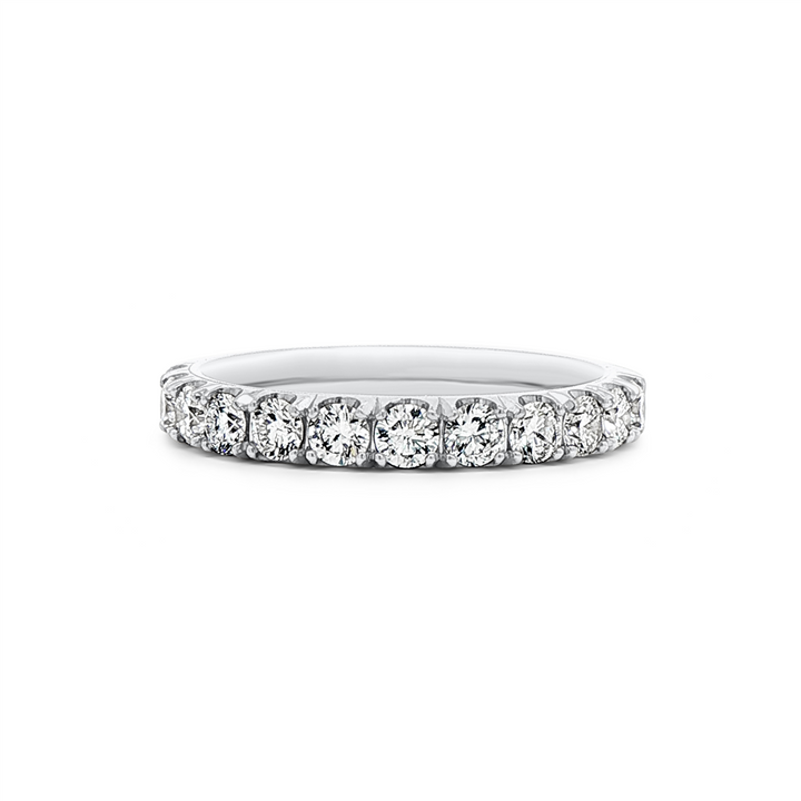 14K White Gold Lab-Grown Diamond Halfway Band – 0.62ctw