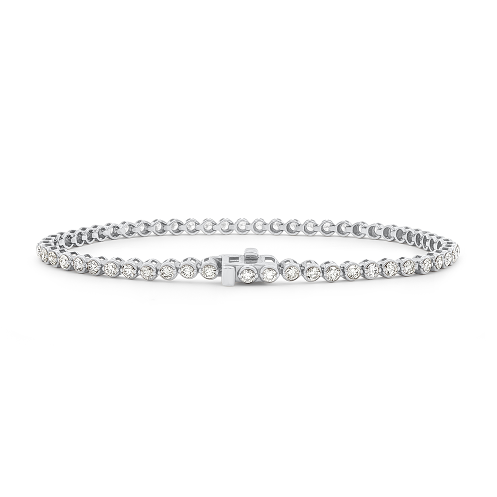 14K White Gold Diamond Tennis Bracelet -  2.00ctw.