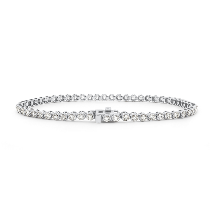 14K White Gold Diamond Tennis Bracelet -  2.00ctw.