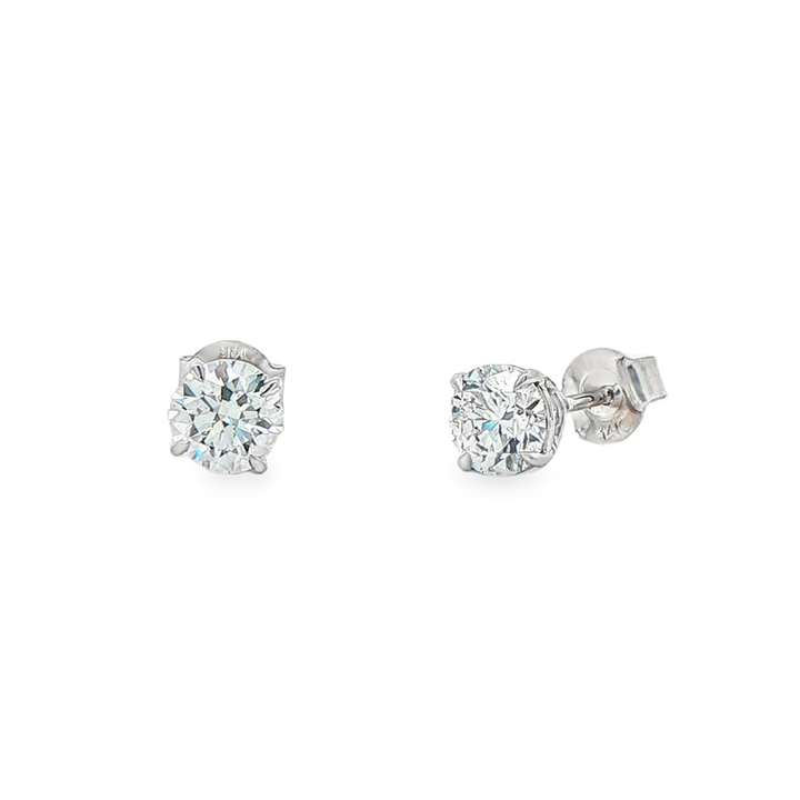 14K White Gold Lab Grown Diamond Stud Earrings – 1.46ctw.