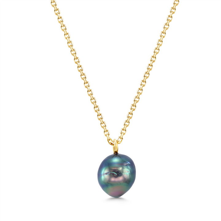 14K Yellow Gold Pendant With Tahitian Pearl