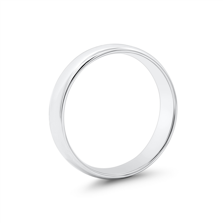 14K White Gold Euro Comfort Fit Men's Band – Size 10