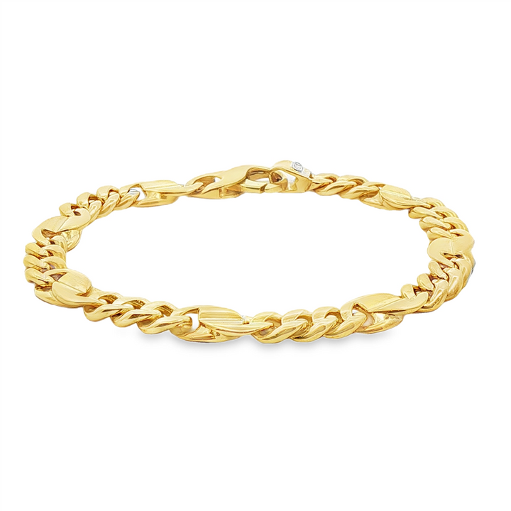 18K Yellow Gold Estate Fancy Link Bracelet – 45.5g