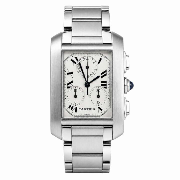 28mm Stainless Steel Cartier Française Chronograph Quartz Watch – Ref. 2303