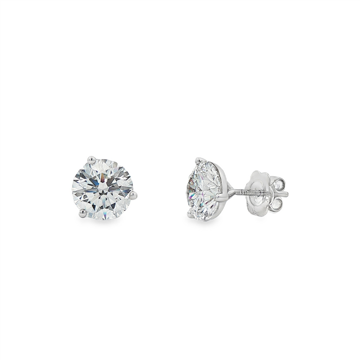 14K White Gold Lab Grown Diamond Stud Earrings – 5.16ctw.