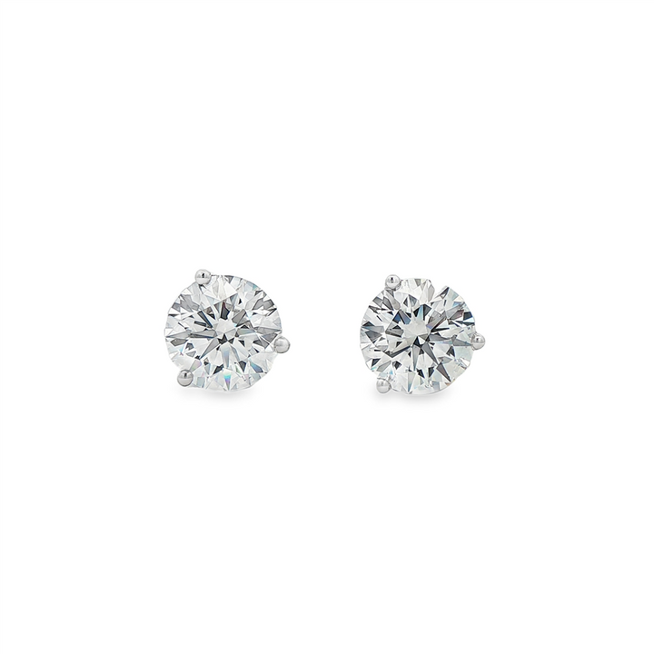 14K White Gold Lab Grown Diamond Stud Earrings – 5.16ctw.