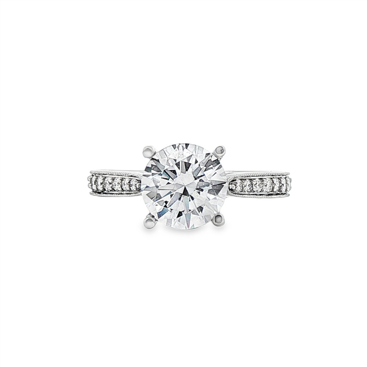 14K White Gold Lab-Grown Diamond Semi-Mount Engagement Ring – 0.29ctw.