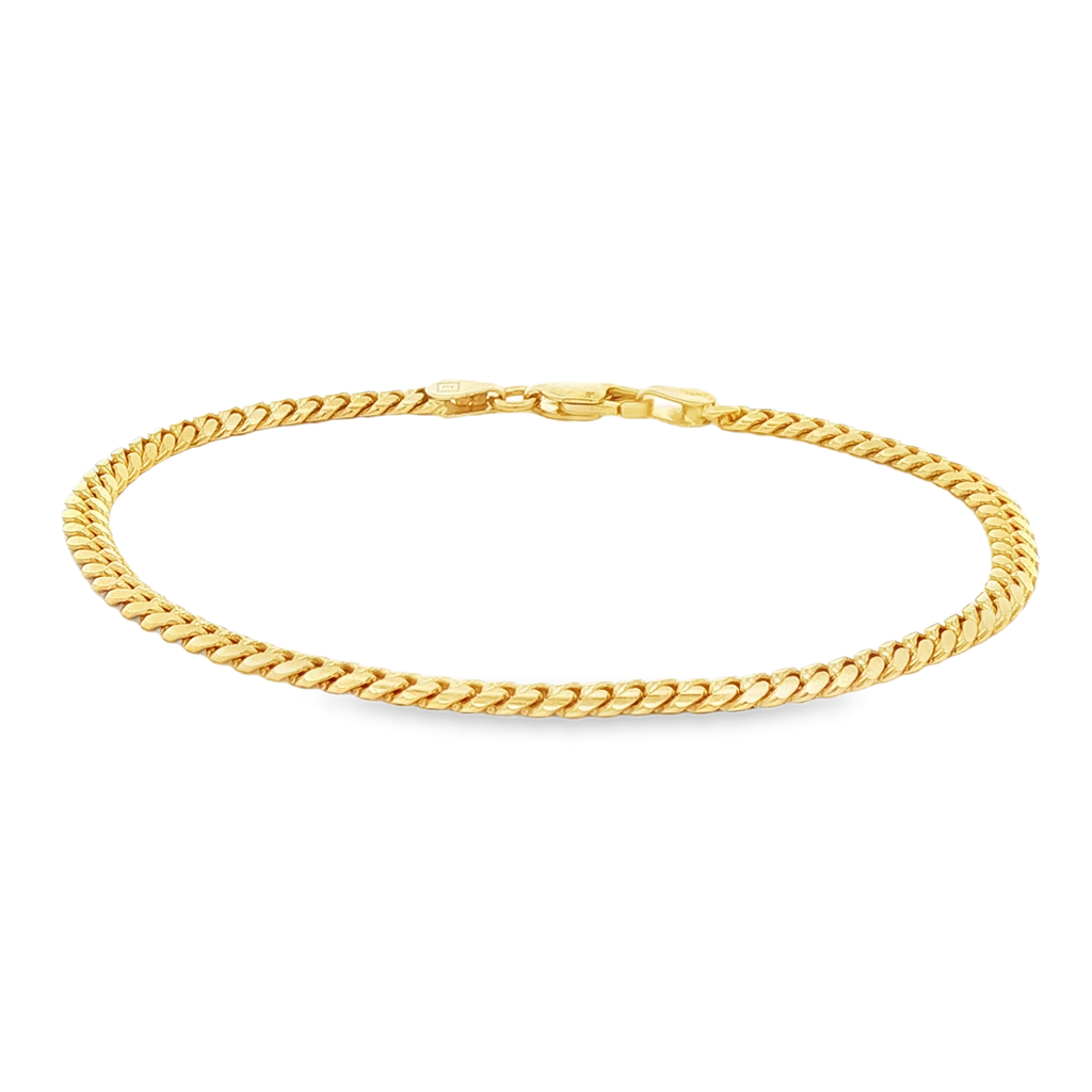 14K Yellow Gold Miami Cuban Bracelet – 3.3mm, 7", 6.4g