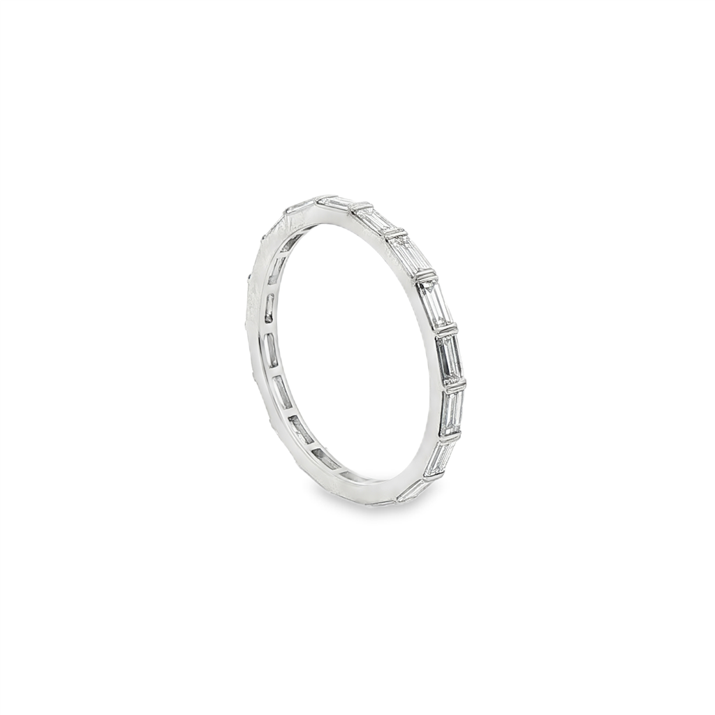 Platinum Lab-Grown Diamond Baguette Eternity Band – 0.87ctw.