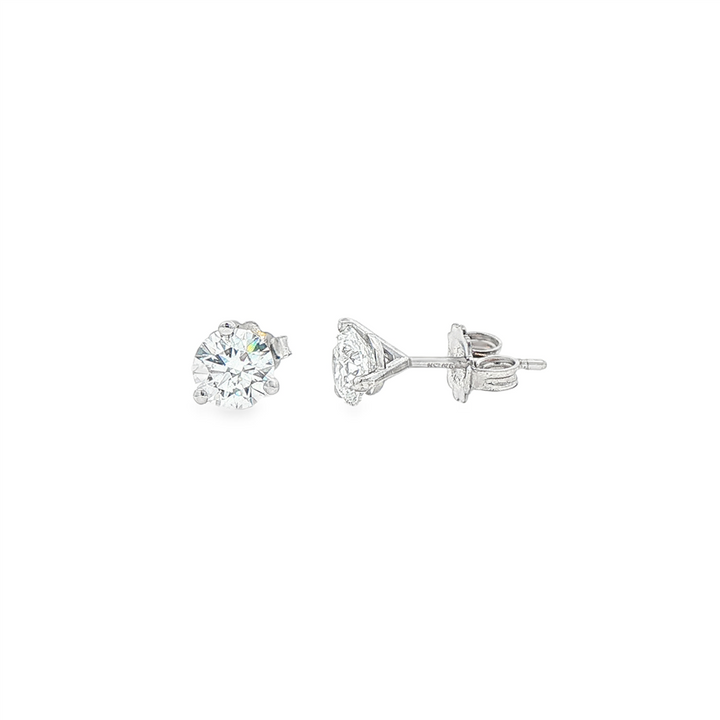 14K White Gold Lab-Grown Diamond Martini Stud Earrings – 1.02ctw (IGI Certified)