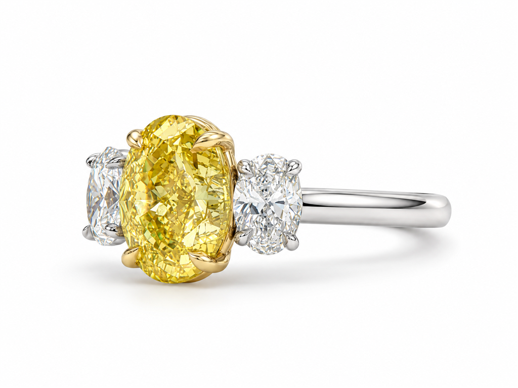 Fancy Yellow Lab Grown Diamond Engagement Ring