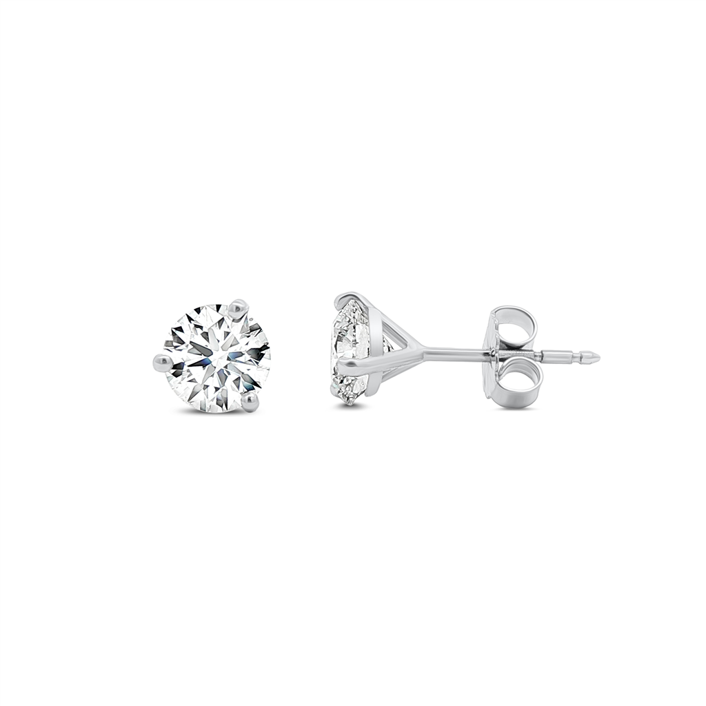 14K White Gold 2.10ctw Lab Grown Diamond Martini Stud Earrings