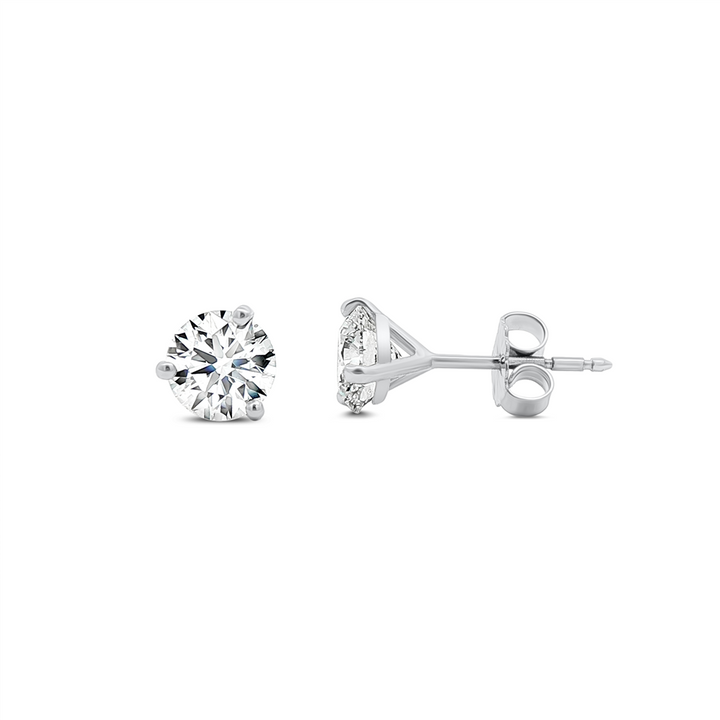 14K White Gold 2.04ctw Lab Grown Diamond Martini Stud Earrings