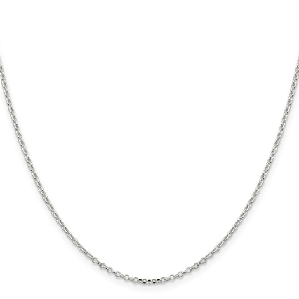 Sterling Silver Diamond-Cut Rolo Chain – 1.75mm, 20"