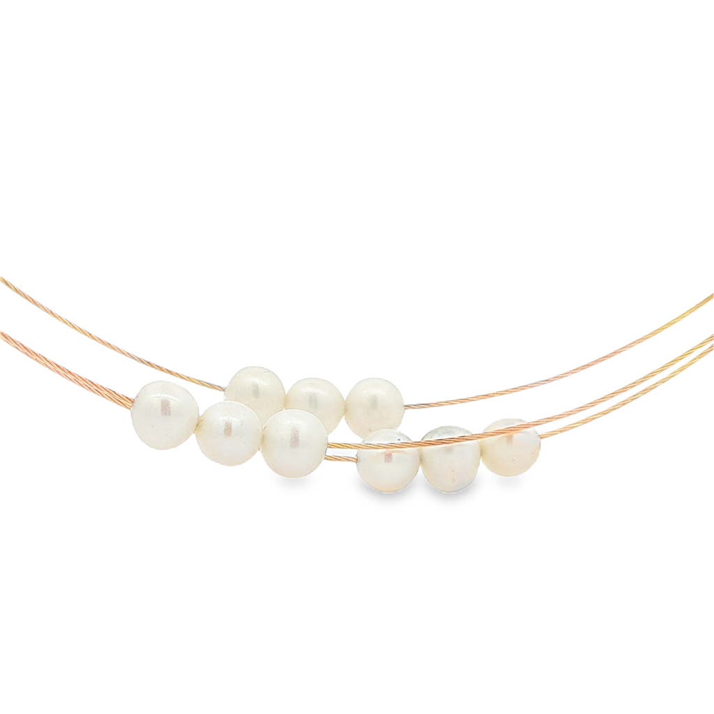 Estate 14K Yellow Gold Pearl Necklace