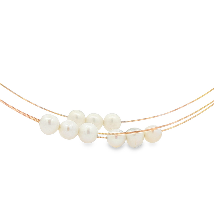 Estate 14K Yellow Gold Pearl Necklace
