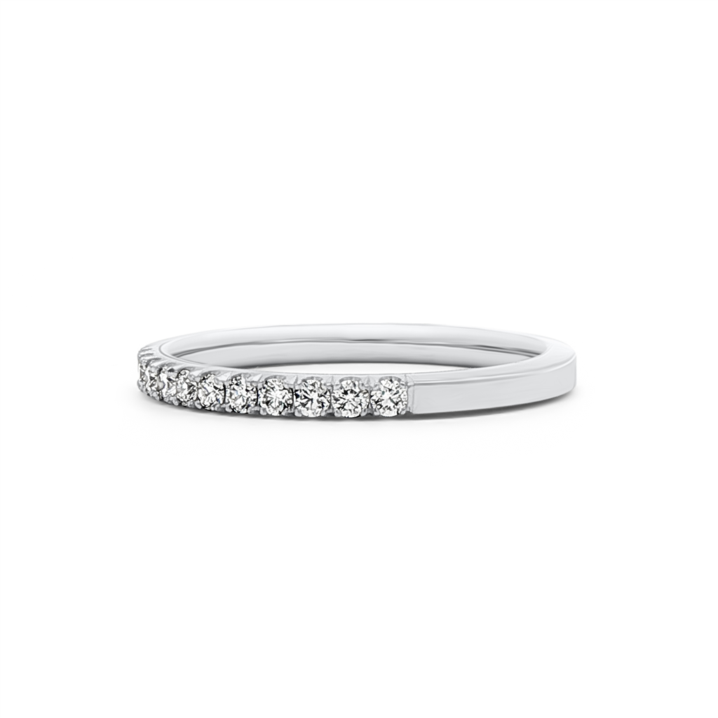 14K White Gold Natural Diamond Eternity Band – 0.60ctw.