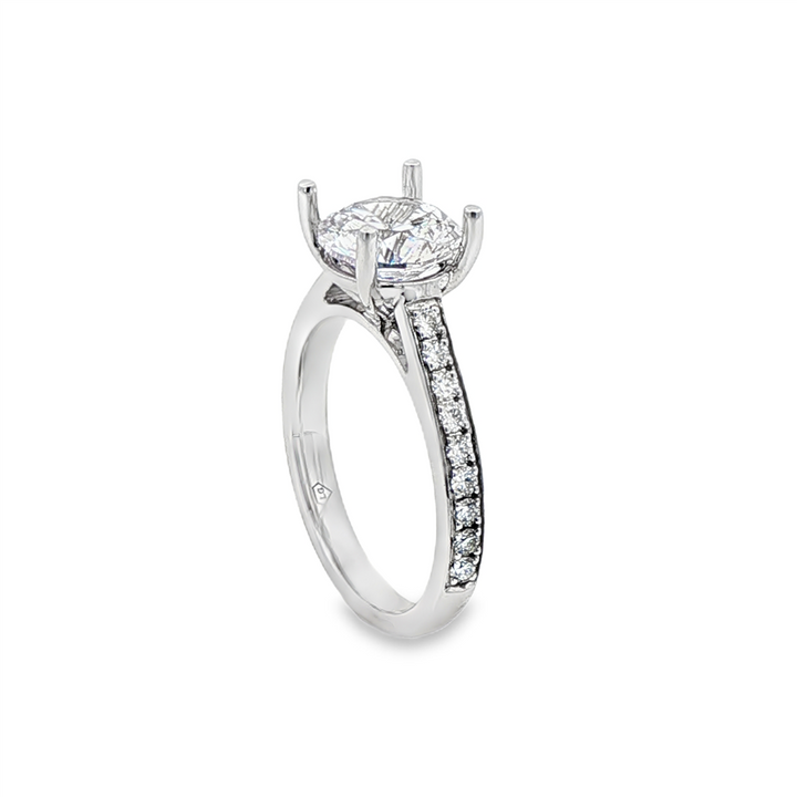 14K White Gold Lab-Grown Diamond Semi-Mount Engagement Ring – 0.31ctw