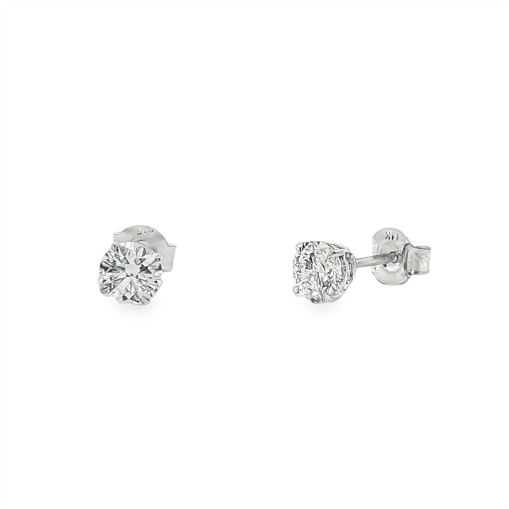 14K White Gold Lab Grown Diamond Stud Earrings – 1.13ctw.