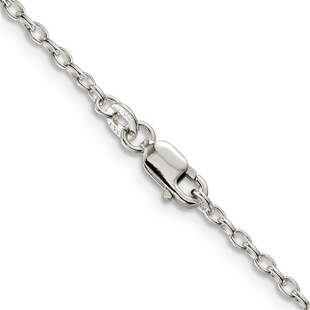 Sterling Silver Oval Fancy Chain – 1.6mm, 18"